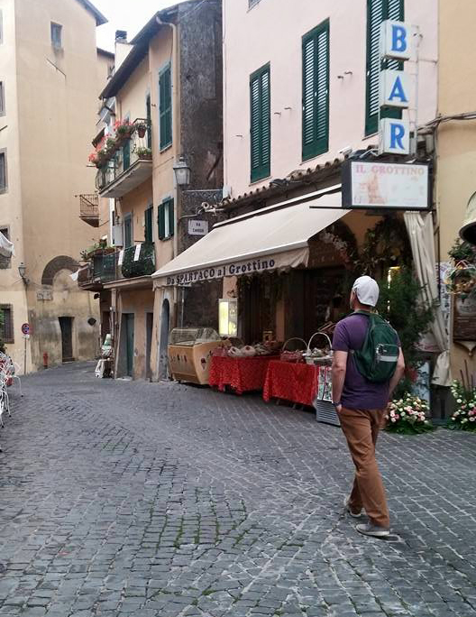President Messitte walking the streets of Italy. 