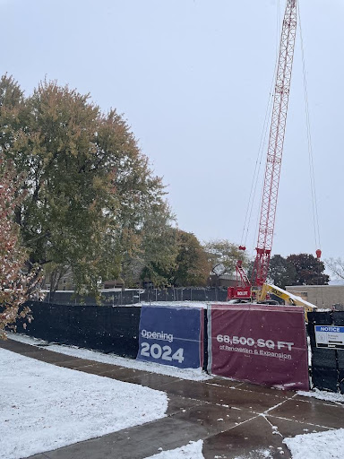 The crane outside of Farr hall. Photo Courtesy of Miki Canak.