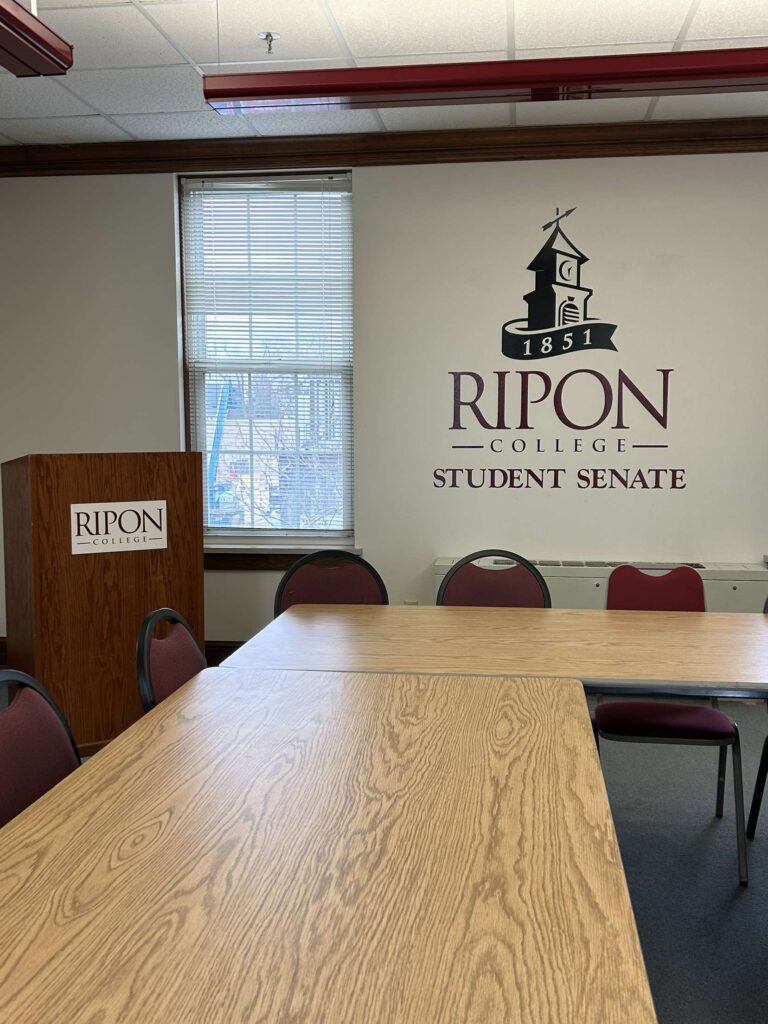 The student senate chamber where senate meets, Wednesdays at 6:30 pm. Photo Courtesy of Rachel Reger.